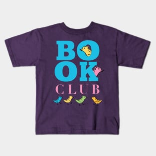 Cute Book Club With Birds Kids T-Shirt